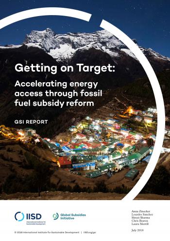 Getting on target: accelerating energy access through fossil fuel subsidy reform